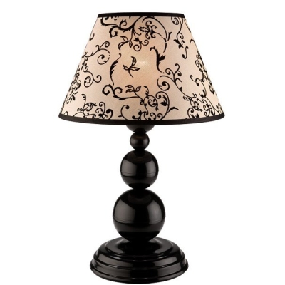BOULI lampka nocna czarna z abażurem 1x60W E27 Lamkur