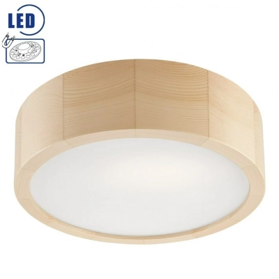 EVELINA plafon LED 12W drewniany 28 cm sosna 12W 1200lm 3000K Lamkur