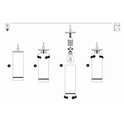 FELIX MADISON lampa sufitowa srebrna tuba 1x20W E27 LED
