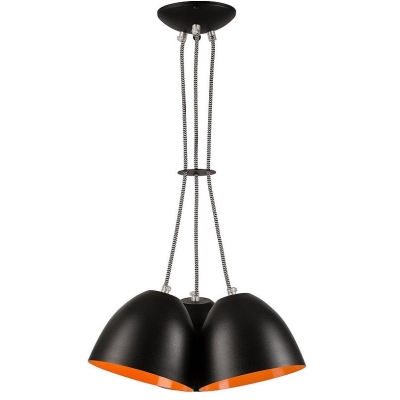 LIVIA lampa wisząca czarna - orange 3x60W E27 Lamkur