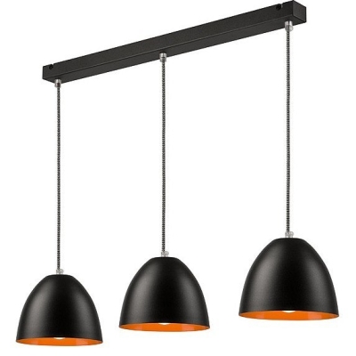 LIVIA lampa wisząca listwa czarna - orange 3x60W E27 Lamkur