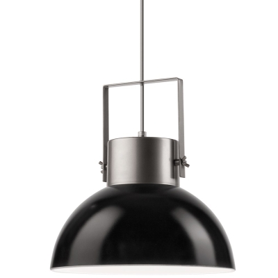 Lampa wisząca szara czarna 1x60W E27