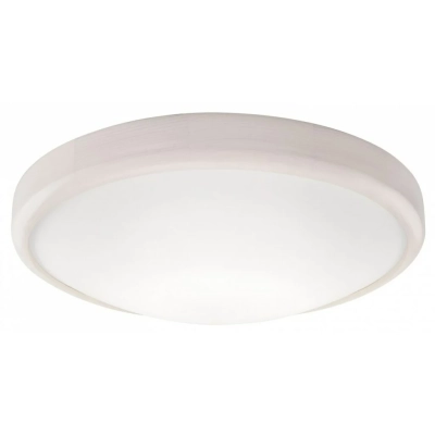 Plafon drewniany 37 cm wypukły bielona sosna 2x20W E27 LED Lamkur