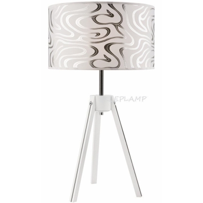 SOFIA lampa stołowa z abażurem biała 1x60W E27 Lamkur