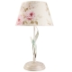 ALEKSIS lampka nocna biała z abażurem w kwiaty 1x60W E27 Lamkur