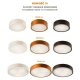 EVELINA plafon LED 12W drewniany 28 cm bielona sosna 12W 1200lm 3000K