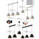 LIVIA lampa wisząca listwa czarna - orange 2x60W E27