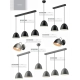 LIVIA lampa wisząca listwa grafit 2x60W E27