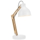 MARCELLO lampka biurkowa biała - drewno buk 1x60W E27 Lamkur