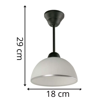 Cyrkonia A lampa wisząca 1xE27 czarna 662/A CZA