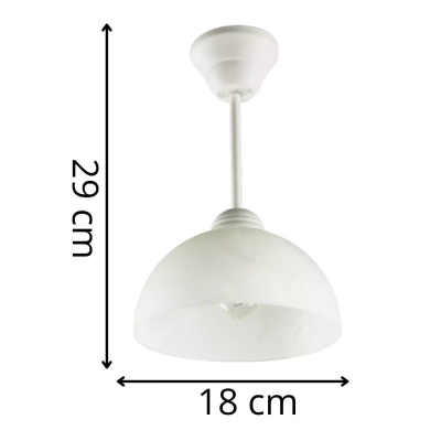 Cyrkonia B lampa wisząca 1xE27 biała 662/B BIA