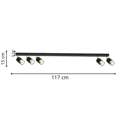 Massimo 5 lampa sufitowa 5xGU10 LPX0104/5