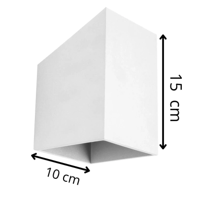 Rubik długi kinkiet 1xG9 biały 625/K DL BIA