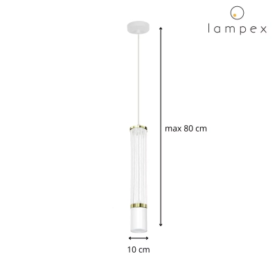 Rubio 1 lampa wisząca 1xGU10 biała LPX0130/1 BIA