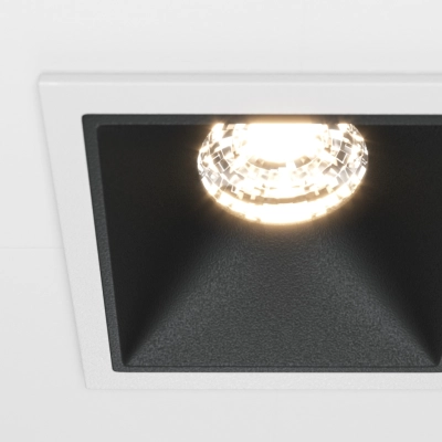 Alfa LED lampa sufitowa LED 10W 450lm 3000K biała, czarna DL043-01-10W3K-D-SQ-WB