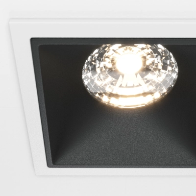 Alfa LED lampa sufitowa LED 15W 1050lm 3000K biała, czarna DL043-01-15W3K-SQ-WB