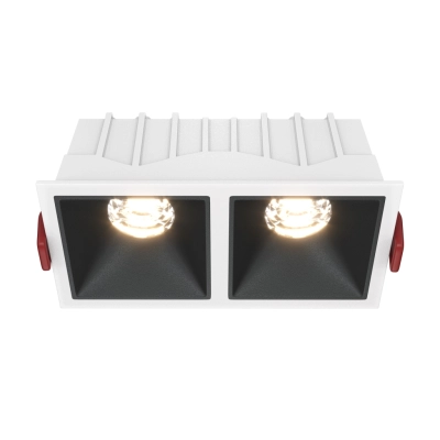 Alfa LED lampa sufitowa LED 20W 900lm 3000K biała, czarna DL043-02-10W3K-D-SQ-WB Maytoni