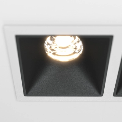 Alfa LED lampa sufitowa LED 20W 900lm 3000K biała, czarna DL043-02-10W3K-D-SQ-WB