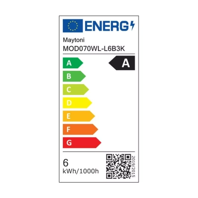 Fad kinkiet LED 6W 550lm 3000K czarny MOD070WL-L6B3K