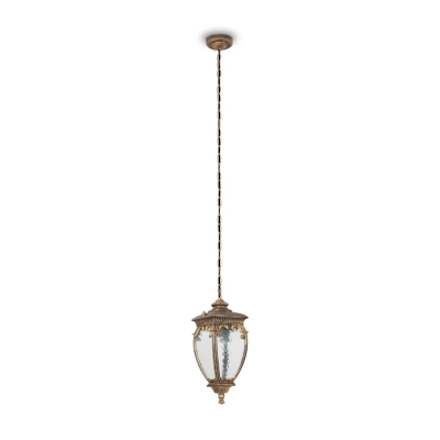 Fleur lampa wisząca IP44 1xE27 czarna, złota O414PL-01GB