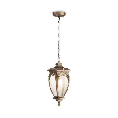 Fleur lampa wisząca IP44 1xE27 czarna, złota O414PL-01GB