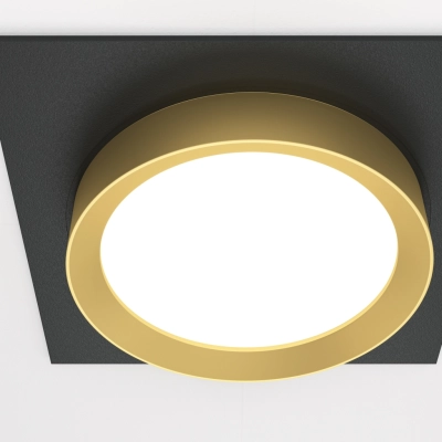 Hoop lampa sufitowa 1xGX53 czarna, złota DL086-GX53-SQ-BG