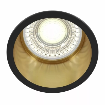 Reif lampa sufitowa 1xGU10 czarna, złota DL049-01GB Maytoni