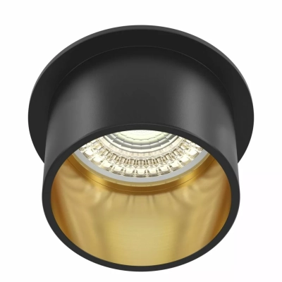 Reif lampa sufitowa 1xGU10 czarna, złota DL050-01GB