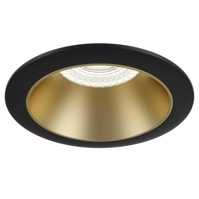 Share lampa sufitowa 1xGU10 czarna, złota matowa DL053-01BMG