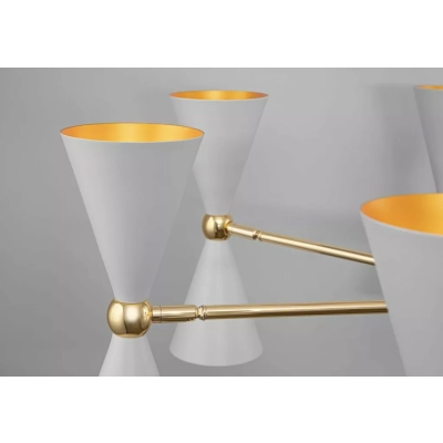 Vesper lampa wisząca 14xE14 biała, złota MOD108PL-14WG