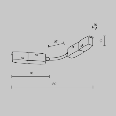 Elastyczne złącze zasilania do szynoprzewodu magnetycznego Exility TRA034CS-B-DE