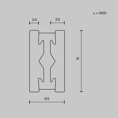 Flarity 1m szynoprzewód magnetyczny TRX154-111BS