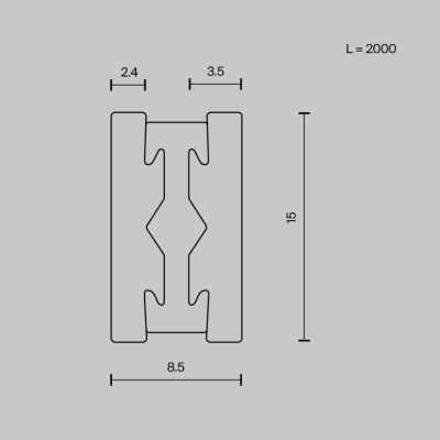 Flarity 2m szynoprzewód magnetyczny TRX154-112BS