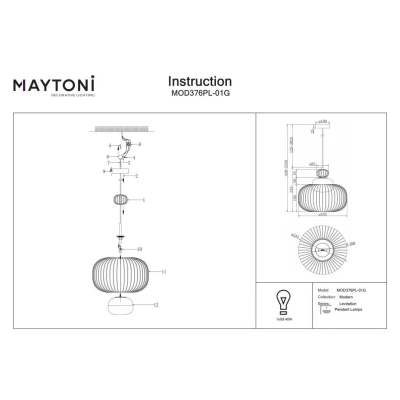 Levitation lampa wisząca 1xG9 MOD376PL-01G