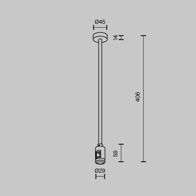 Mocowanie sufitowe 360mm do systemu magnetycznego Flarity TRA158C-SL1-BS