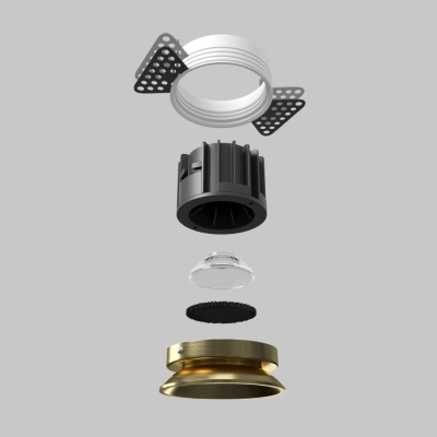 Round lampa wbudowana LED 12W 810lm 3000K DL058-12W3K-TRS-BS