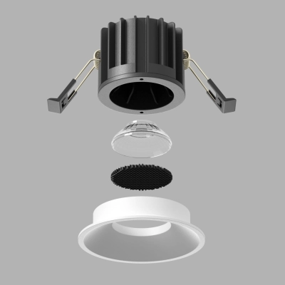 Round lampa wbudowana LED 12W 850lm 3000K DL058-12W3K-W