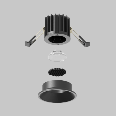 Round lampa wbudowana LED 7W 490lm 3000K DL058-7W3K-B