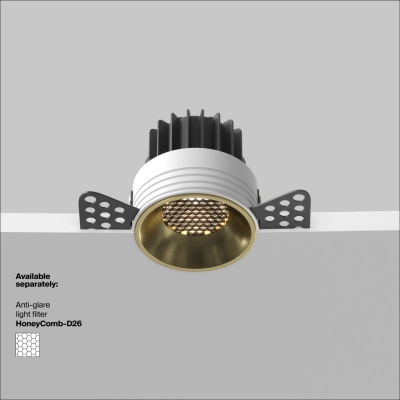 Round lampa wbudowana LED 7W 500lm 3000K DL058-7W3K-TRS-BS