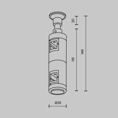 Uchwyt ścienny podwójny do systemu magnetycznego Flarity TRA155CW-D1-BS
