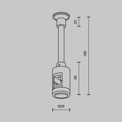 Uchwyt ścienny wydłużony do systemu magnetycznego Flarity TRA155CW-SL1-BS
