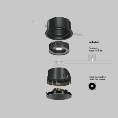Wise lampa wbudowana LED 10W 570lm 3000K DL057-10W3K-B