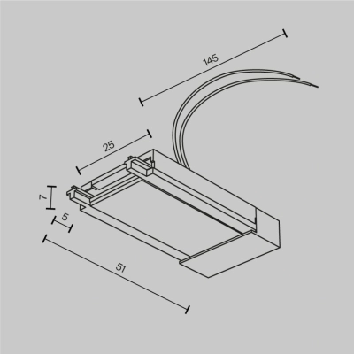 Zasilanie końcowe do szynoprzewodu magnetycznego Radity TRA084B-11W