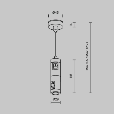 Zawiesie Hang podwójne do systemu magnetycznego Flarity TRA157SW-D1-BS