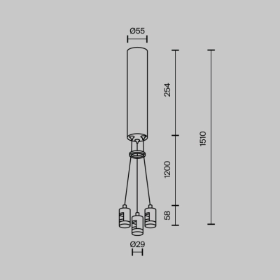 Zestaw wiszący do systemu magnetycznego Flarity TRA154SW-BB-R-BS