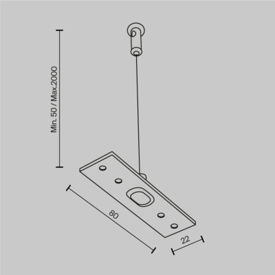 Zestaw zawiesi 2szt. do szynoprzewodu magnetycznego Exility TRA034SW-2W