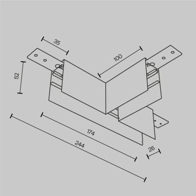 Łącznik T do szynoprzewodu magnetycznego Exility TRA034CT-41W-DE