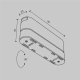 Adapter regulowany 115mm do szynoprzewodu magnetycznego Radity TRA084FC-11SW