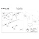 Alfa lampa do szynoprzewodu magnetycznego Flarity LED 7W 370lm 3000K TR122-2-7W3K-B
