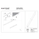 Basis lampa do szynoprzewodu magnetycznego Exility LED 24W 1500lm 2700K-6000K TR030-4-24WTW-DD-B